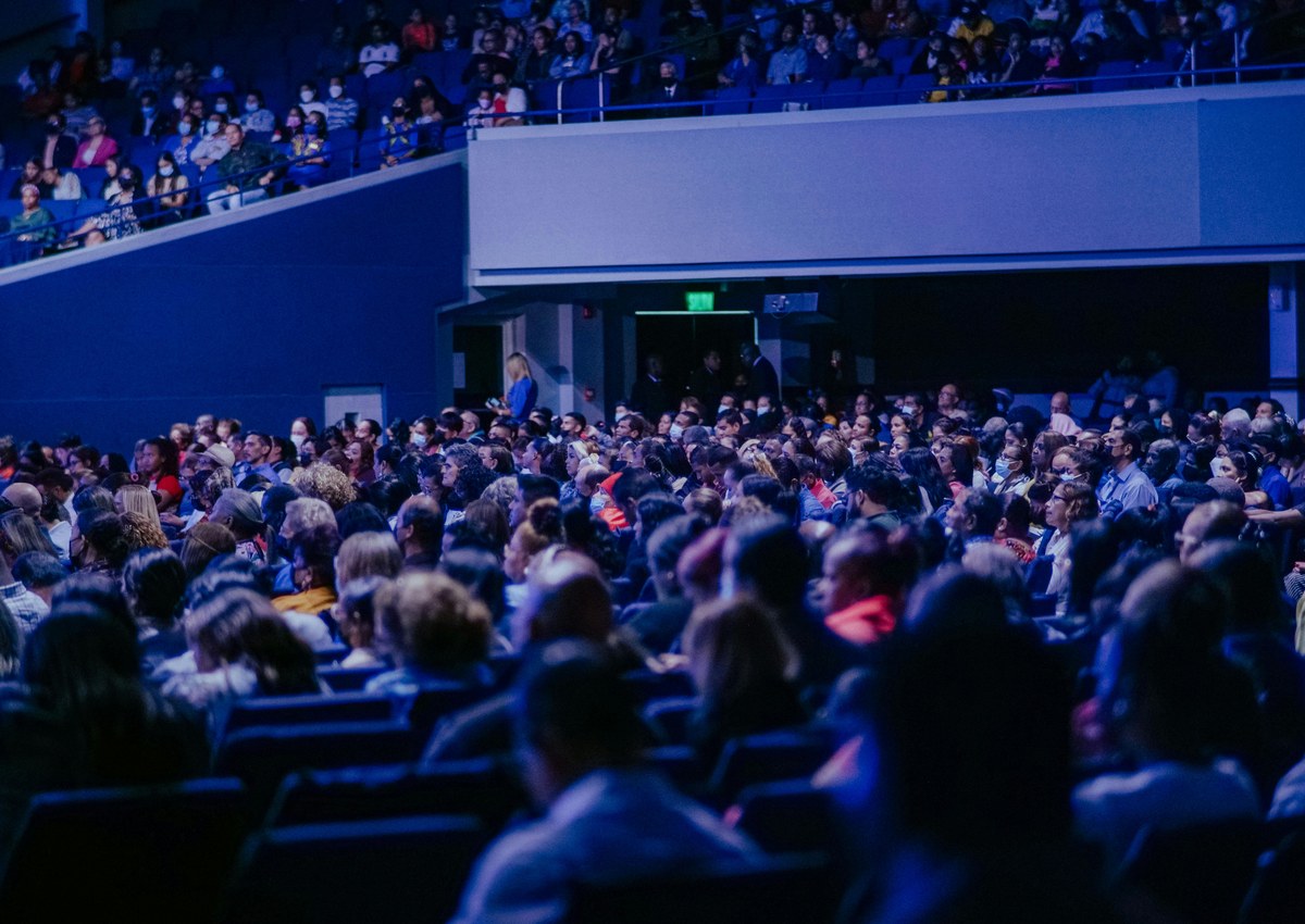 Professional conference audience