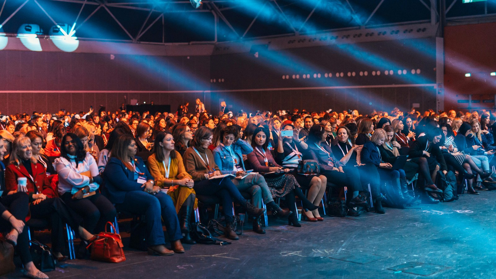 Large audience seated in an event hall